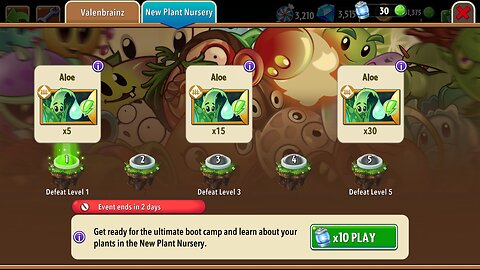 Plants vs Zombies 2 - Plant Nursery - Aloe - February 2026