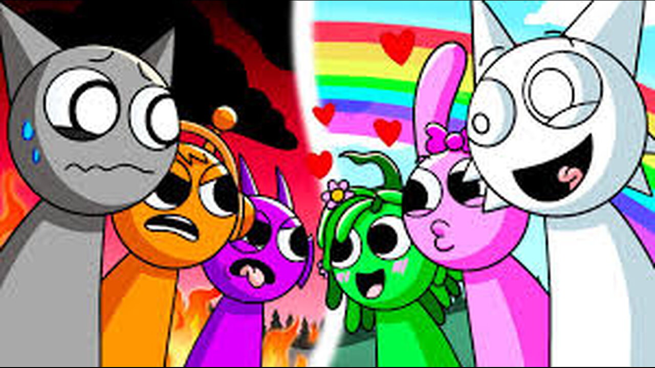 SPRUNKI- BOYs vs. GIRLs... (Cartoon Animation)
