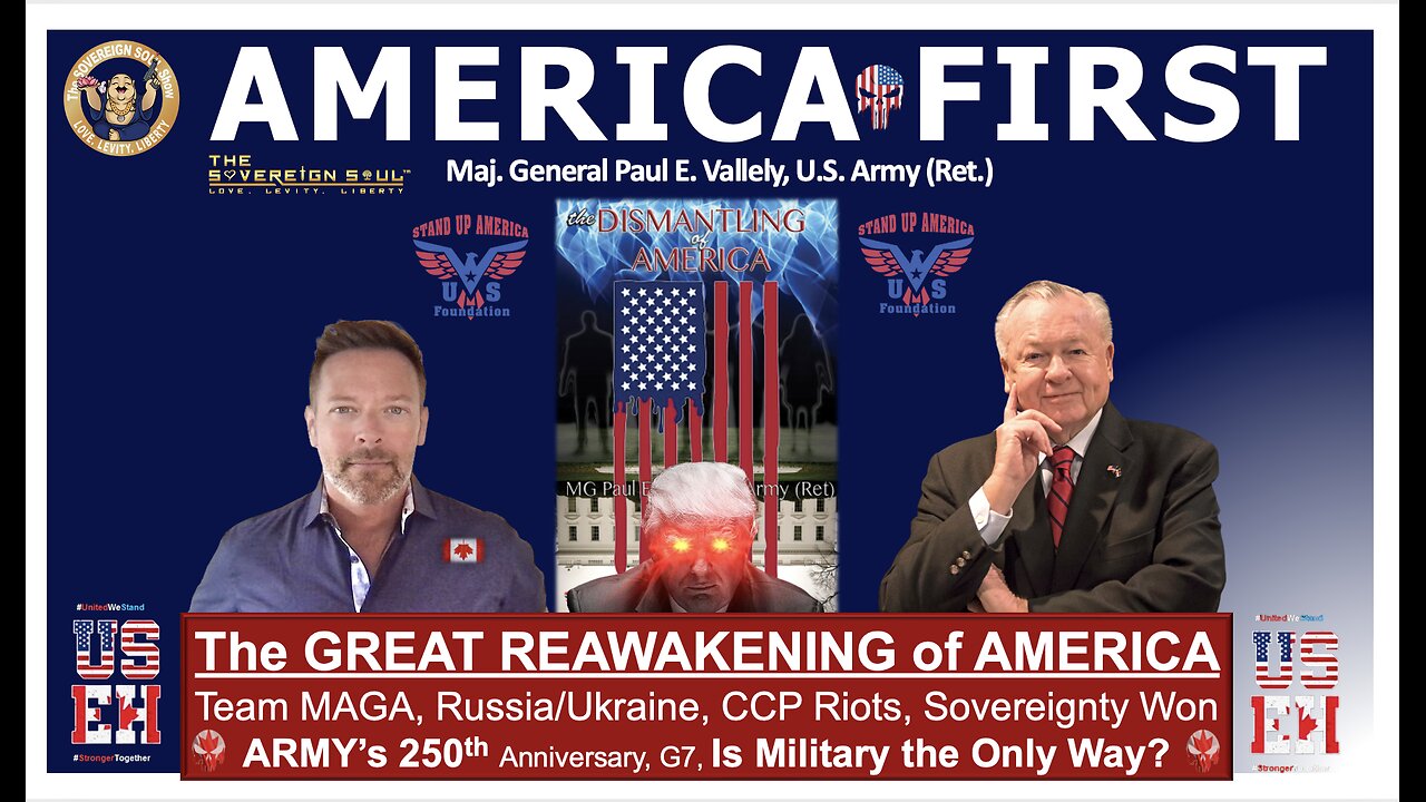 AMERICA'S REAWAKENING, MAJ.GEN. Paul Vallely - [DS] No Kings Riots, Army Bday, Military Only Way?