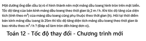 Một đường ống dẫn dầu bị rò rỉ hình thành nên một mảng dầu loang hình tròn trên mặt biển
