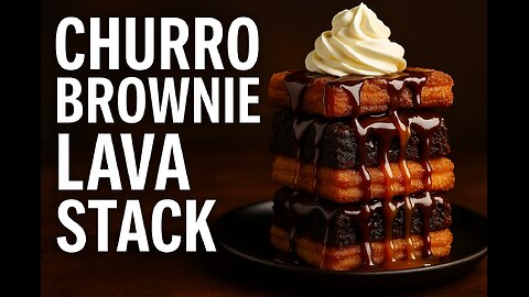 Churro Brownie Lava Stack