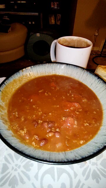 Eating Homemade Chili Made By Wife, Dbn, MI, 12/18/25