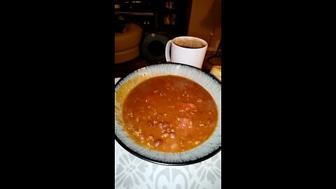 Eating Homemade Chili Made By Wife, Dbn, MI, 12/18/25