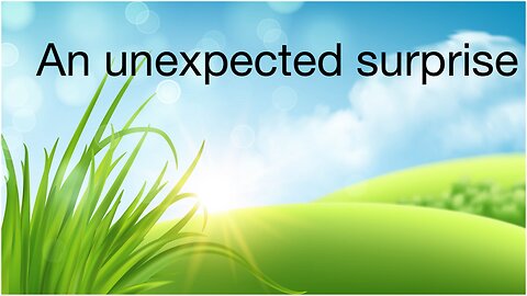 An unexpected surprise!!!