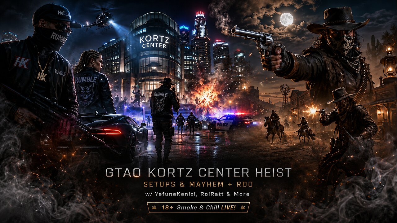 🔥GTAO KORTZ CENTER HEIST SETUPS & MAYHEM + RDO w/ YefuneKenizi, RoiRatt & More 18+ Smoke & Chill🔥