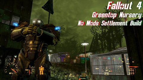 Fallout 4, Greentop Nursery, No Mods Settlement Build.
