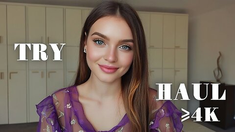 4k styling outfits transparent try on haul & micro bikini try on | see through transparent lingerie