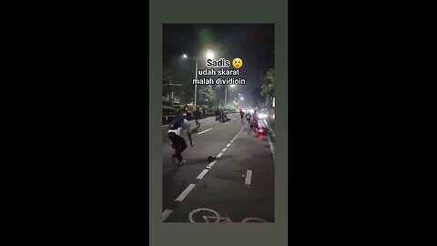 brawl between Indonesian youths