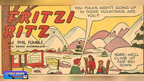 We’ll climb up and ski down, Fritzi Ritz and Phil Fumble By Ernie Bushmiller #shorts #comics #funny