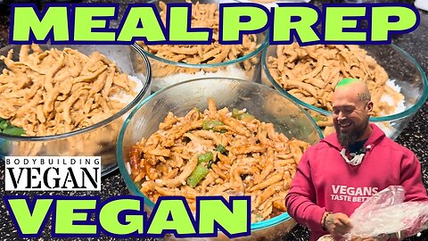 High Protein VEGAN BBQ Shreds & Rice | Say Grace Protein by TheBodybuildingVegan | Weekly Meal Prep