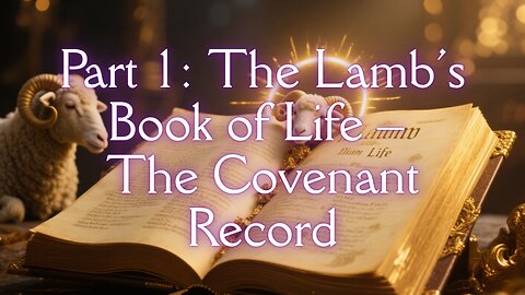 Part 1: The Lamb’s Book of Life – The Covenant Record