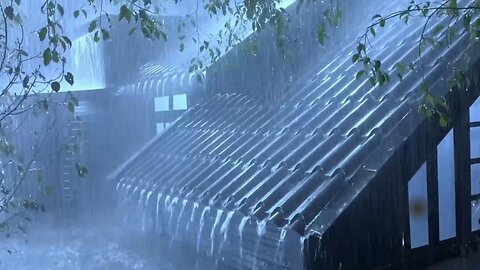 🌧️ Heavy Rain on Metal Roof | Relaxing Rain Sounds for Sleep, Study & Deep Focus 🌙