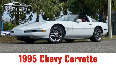 1995 Corvette C4 • 6-Speed Manual • Arctic White / Red • LT1 V8 • Low Miles • Clean Carfax
