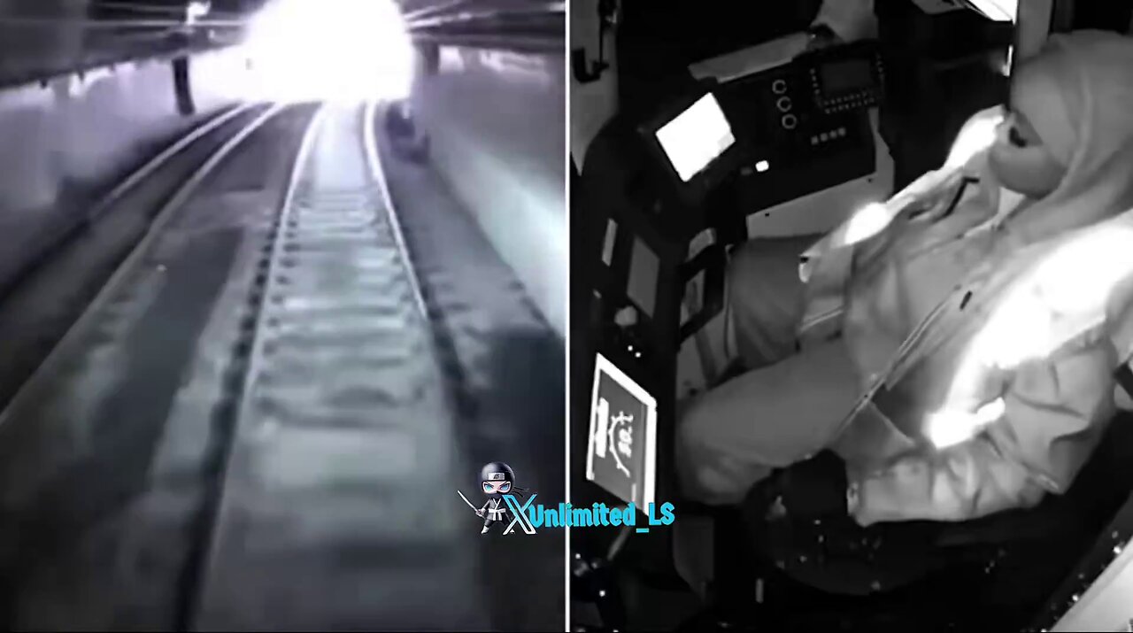 California light-rail train driver with huge false eyelashes falls asleep at the controls