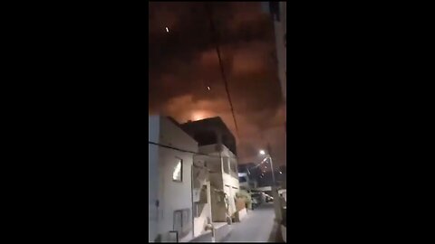 Moment Iranian Hypersonic Ballistic Missile Strikes Building
