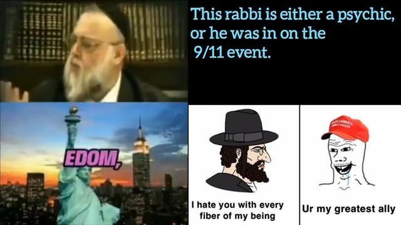 This rabbi is either a psychic, or he was in on the 9/11 false flag event. ✡️