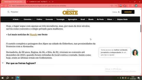 Freiras fogem de asilo para retornar ao convento