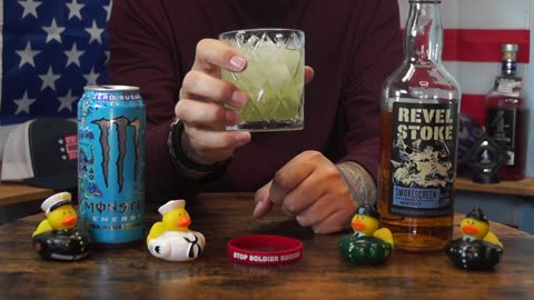 James Hop - Revel Stoke Smoked Vanilla Whiskey & Monster Ultra Blue Hawaiin Energy Drink