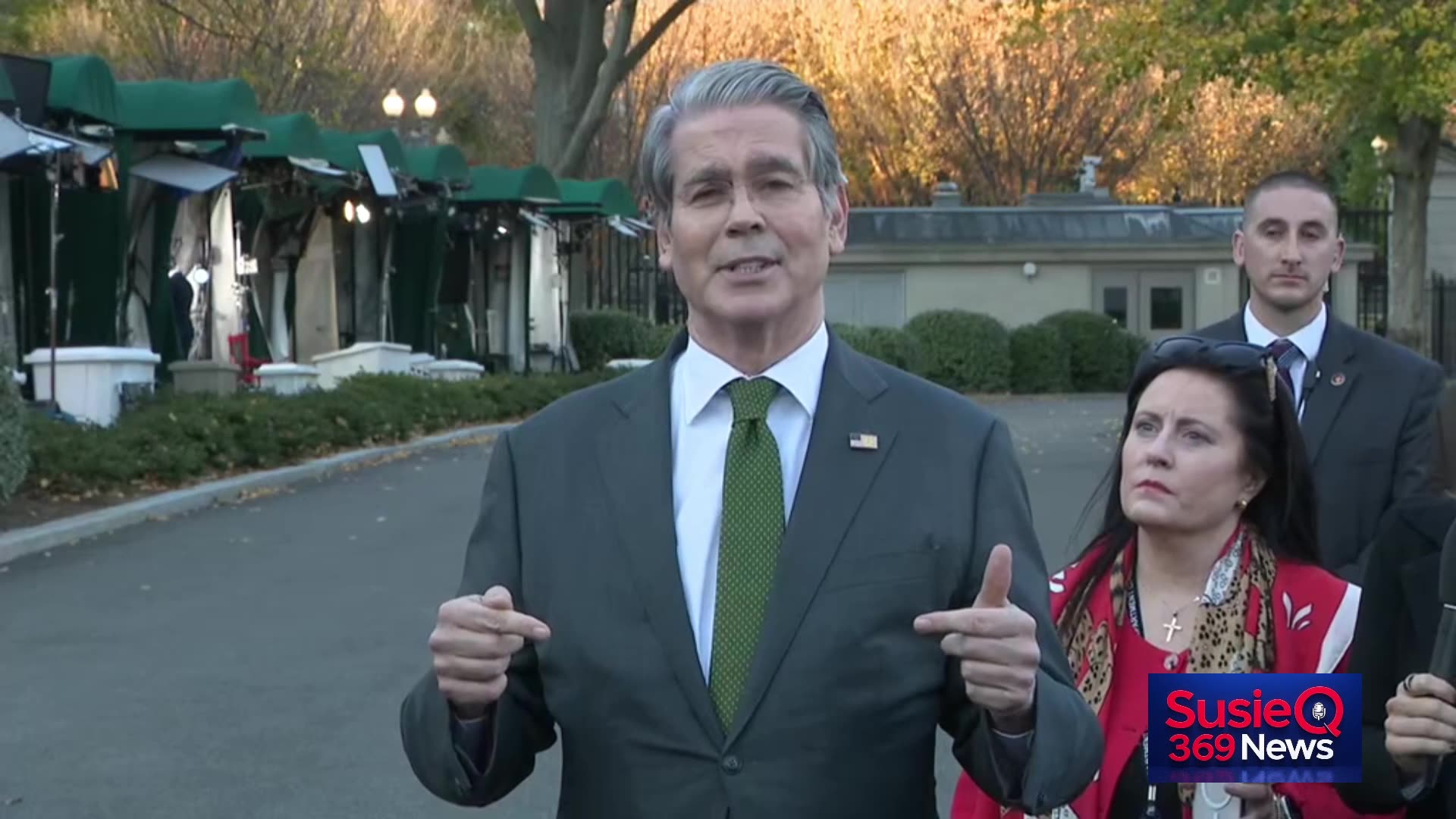 Treasury Secretary Bessent Speaks to Reporters at the White House