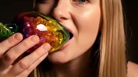 Incredible: What’s Inside This Glass Fruit? #ai #asmr #asmrai