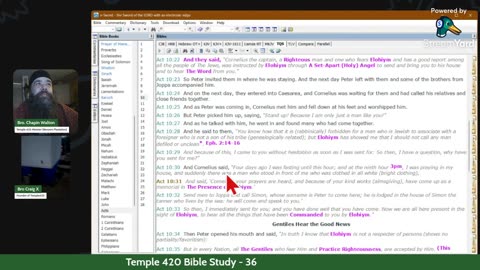 Temple 420 Bible Study - 36 - Lev 16 and Act 10:9