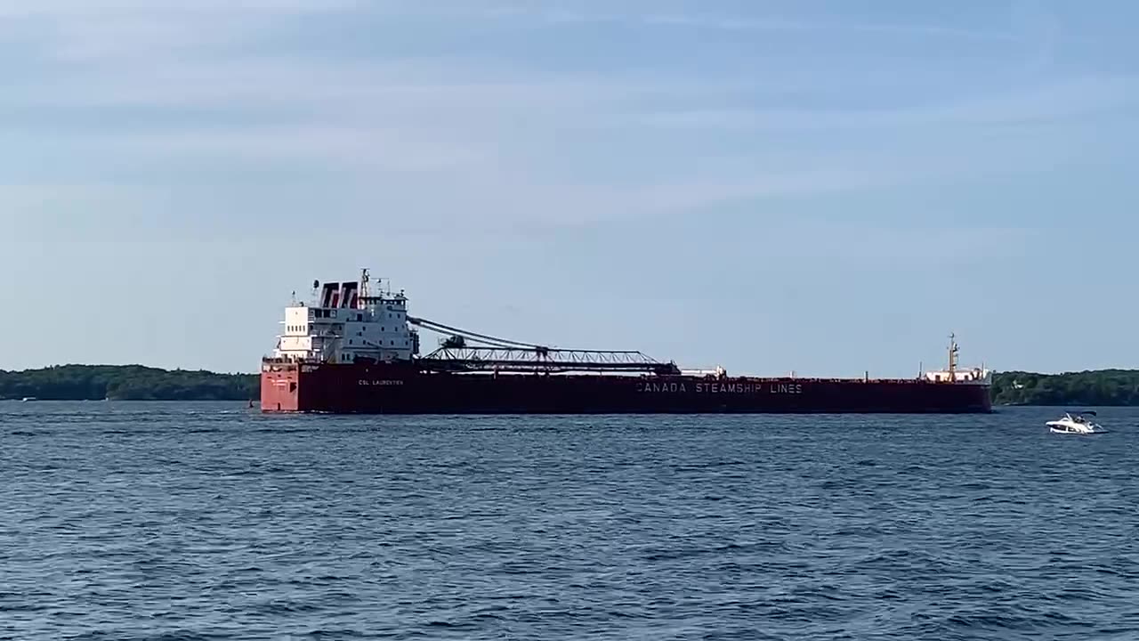 Large Freighter on the River