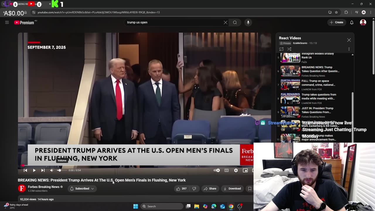 Trump Visits the US Open