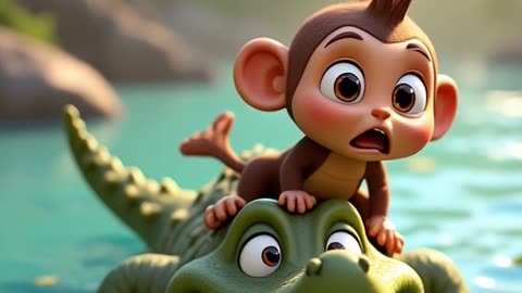 "The Clever Monkey and the Greedy Crocodile"