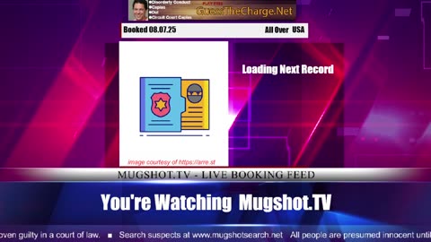 Mugshot TV - Live Arrest Booking Video Stream