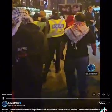 Canadian tells Hamas loyalists to F- Palestine.