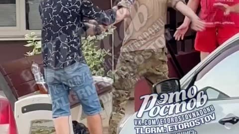 Drunk Russian Returnee Pulls a Knife After Putting Hands On a Child(Rostov, Russia)