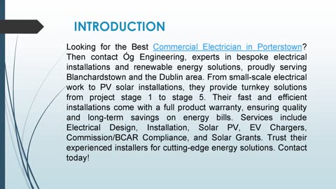 Best Commercial Electrician in Porterstown