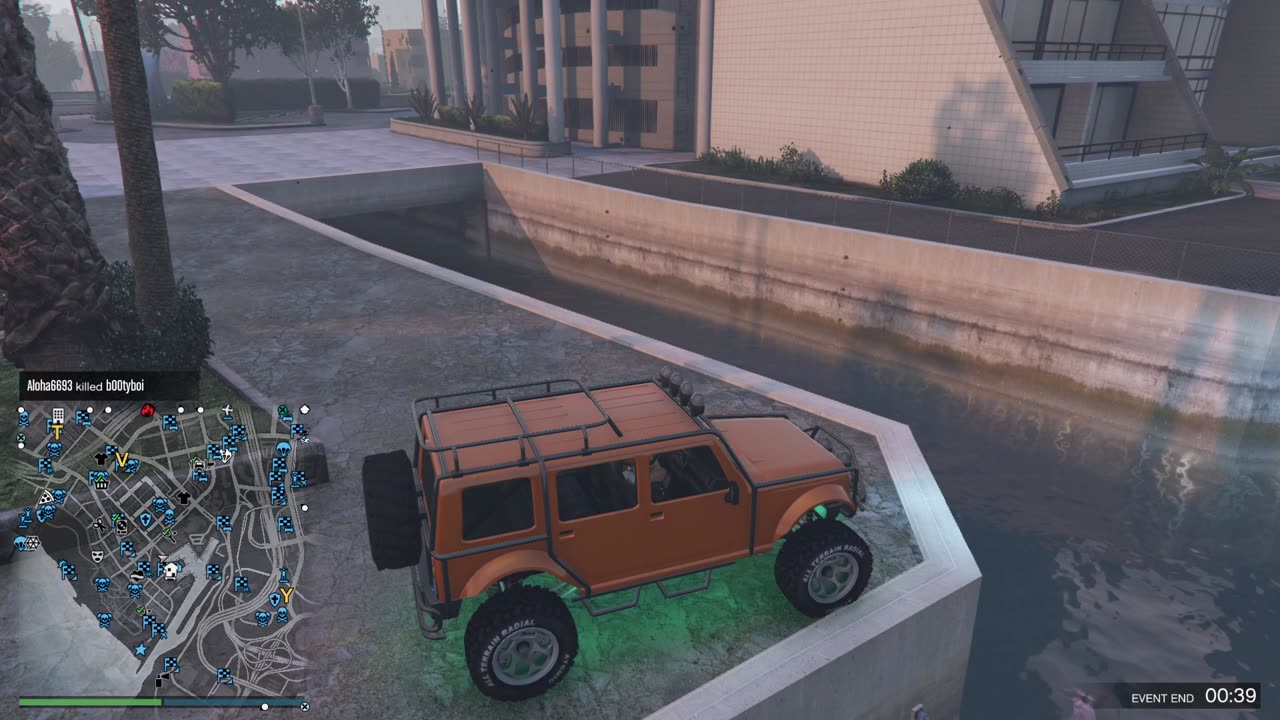 touch water