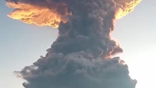 Lewotobi Laki-laki volcano erupts on Flores island, Indonesia.
