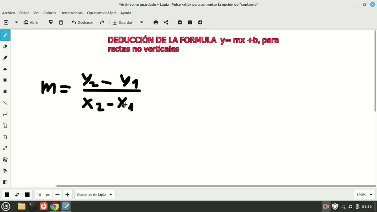 proofs of the formula y= mx +b