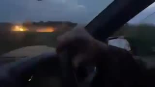 Close impact of Russian cluster munitions