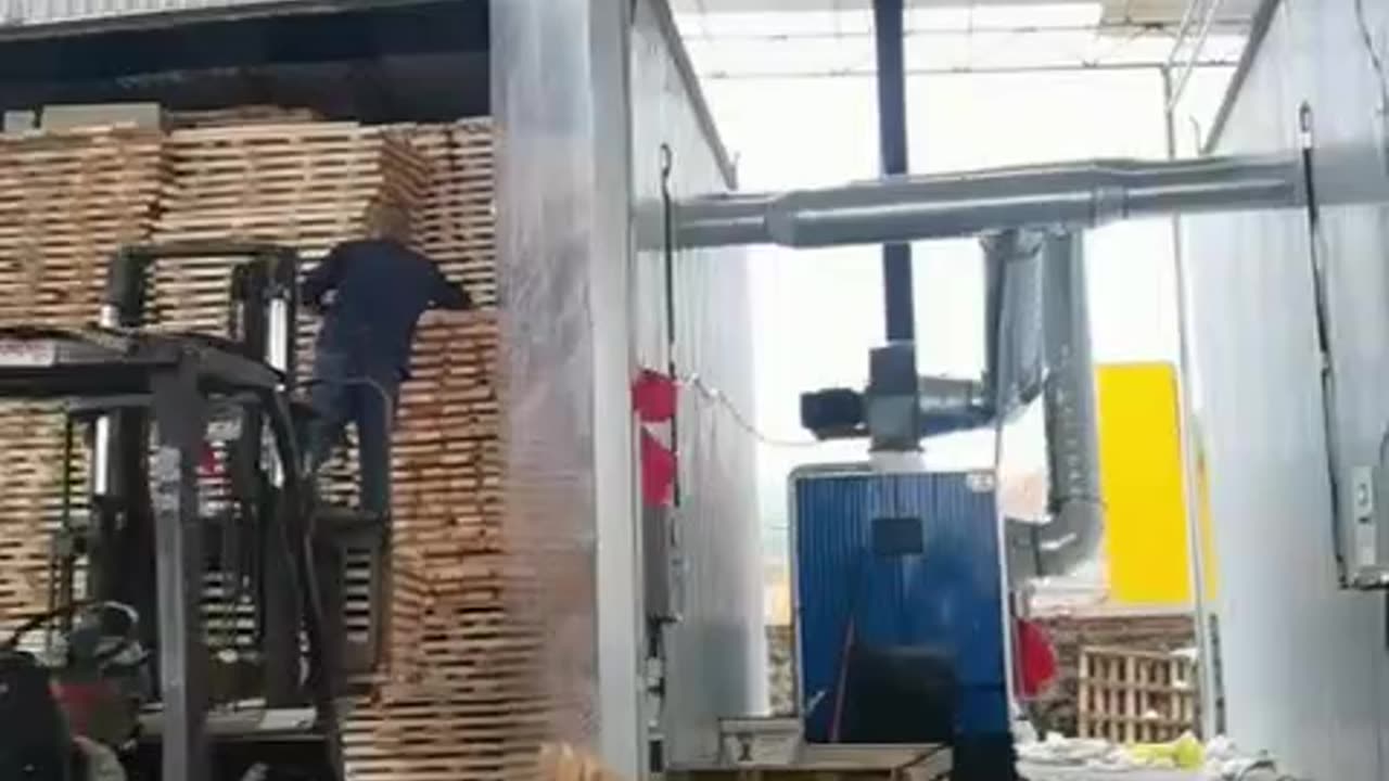 The wood drying room