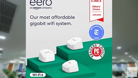 Amazon eero 6+ mesh wifi system - Supports internet plans up to a Gigabit, Cover