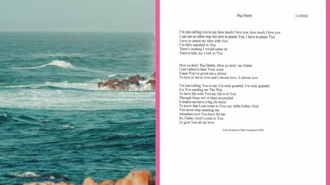 Big Daddy, Lyrics from The Greatest Love Worship Album
