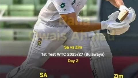 South Africa lead by 216 runs vs Zimbabwe in Bulawayo. SA 418 decl. Zim 251 runs.
