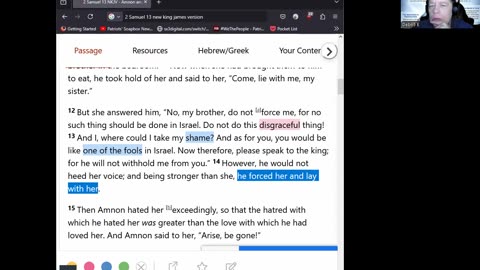 Journey Through The Bible -- 2 Samuel 13 - Amnon And Tamar And Absalom Gets Revenge 05152025