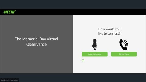 The Memorial Day Virtual Observance Support