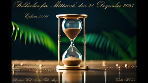 Biblisches für Mittwoch, den 31. Dezember 2025, zu Epheser 5,15.16