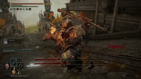 Elden Ring PC | Tree Sentinel duo boss fight in Altus Plateau w/summoned Mimic Tear on NG