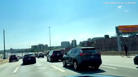 Bike-Riding Mobs Swarm Boston's City Streets, Block Highways