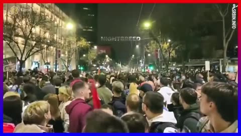 New video picking up crowd control acoustics: very loud sounds among Serbian crowd