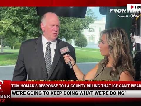 Tom Homan's Response To LA County Ruling That ICE Can't Wear Masks
