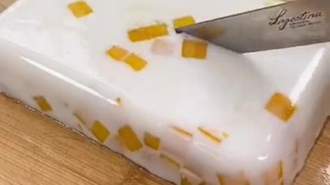🥭 Mango Coconut Jelly 🍮 | 3-Ingredient No-Bake Dessert! #Shorts