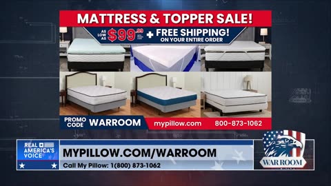 MATRESS & TOPPER SALE! As Low As $99.99 + Free Shipping On Entire Order At MyPillow.com/warroom