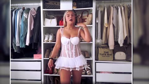 Boohoo Cover Up Bikini Haul white Cutie 4K HD #bikinihaul #bikinihaul2024 #teen